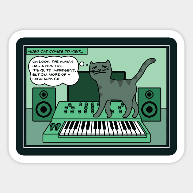 Synth Cat Sticker by Atomic Malibu
